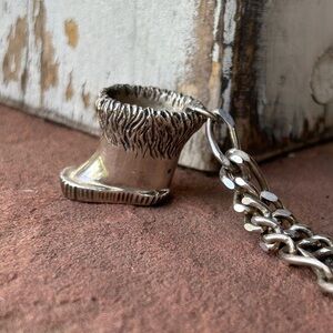 Silver Chain Necklace with Boot Pendant